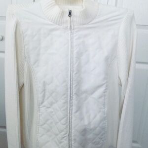 Croft and Barrow Quilted and Cable knit jacket/sweater